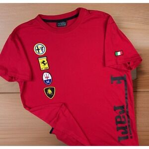Vintage Krisp NYC T-Shirt Men Sz L Cars Foreign Cars Logos Patches Shirt